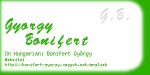 gyorgy bonifert business card