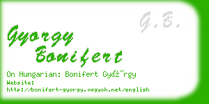 gyorgy bonifert business card